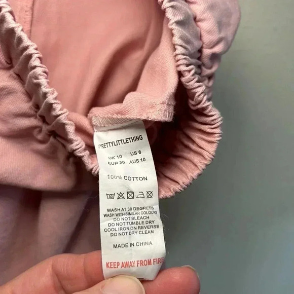 PrettyLittleThing Size 6 Cargo Trousers Pink Casual Comfort Barbie Beach - Picture 10 of 11
